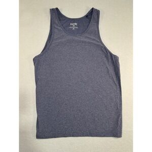 Rhone Reign Tank Top Mens Small Blue Heathered Sleeveless Performance Gym Shirt